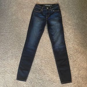 American Eagle Size 0 Hi Rise Denim Jeggings